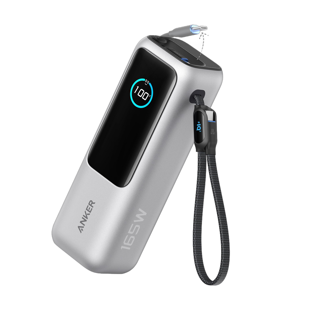 Laptop Power Bank (25K, 165W, Built-In and Retractable Cables) | Customizable